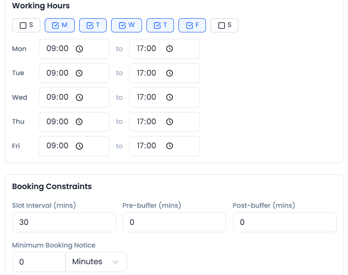 Set Availability & Buffers Preview