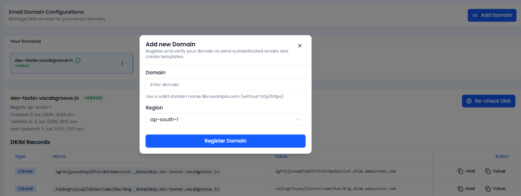 Link Your Sender Domain Preview
